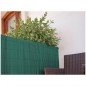 Canisse Synthétique PVC simple 1 x 5 m avec Cannes Entières vert forcé, Brise-Vue pour Jardins, Balcons et Clôtures