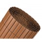 Cañizo ocultación doble cara PVC chocolate 1 x 3 metros, para jardin, balcón y terrazas