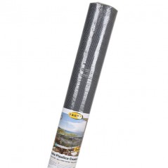 Rete quadrata in plastica per terrazze, balconi o recinzioni 0,5x0,5 cm, Grigio, 1 x 5 m