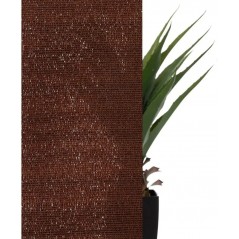 Filet d'ombrage 1,5 x 50 mètres, marron, 100% occultant pour jardins, terrasses et délimitation de parcelles