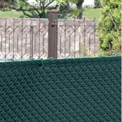 Malla de sombreo ocultación 1 x 10 metros, verde oscuro, ocultación 95% para jardines, terrazas y delimitación parcela