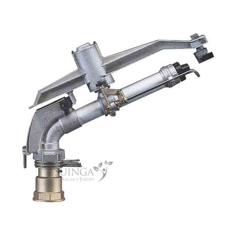 Irrigatore agricolo 2 1/2'' Synkro in metallo. Angolo di irrigazione regolabile. Portata da 23 a 51 m. Irrigatore a impulso Irrigatore agricolo 2 1/2'' Synkro in metallo. Angolo di irrigazione regolabile. Portata da 23 a 51 m. Irrigatore a impulso