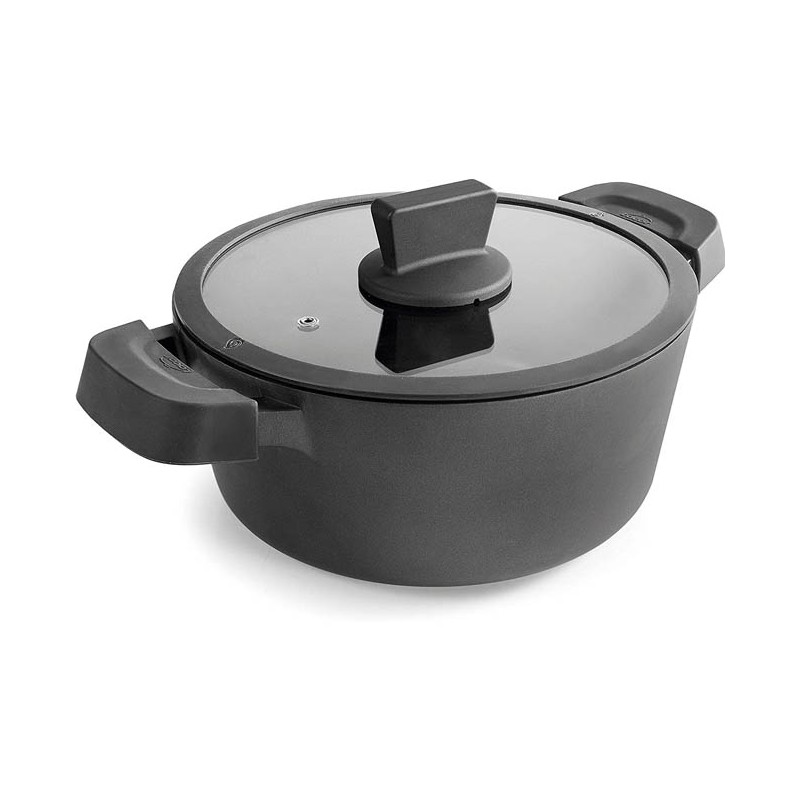 Casserole Titanium Pro avec couvercle antiadhésif, 2,6 litres, aluminium, 20 cm, Lacor