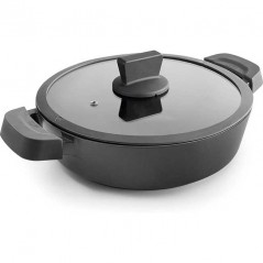 Titanium Pro Non-Stick Pan with Lid, Aluminum, 4 Liters - 28 cm, Lacor