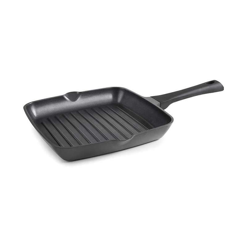 Poêle Grill de cuisine Lacor 28x28 cm Titanium Pro avec revêtement antiadhésif, aluminium