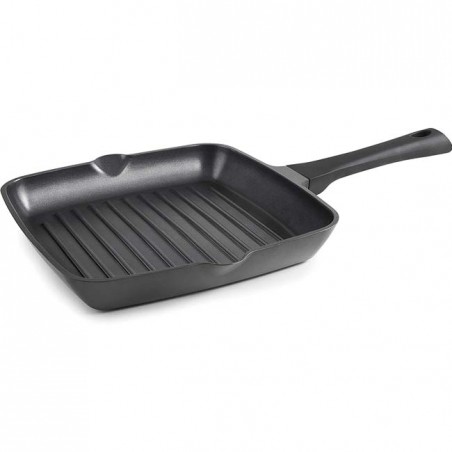 Grelha Antiaderente Titanium Pro | Alumínio | 28x28 cm | Grelha Quadrada Antiaderente | Lacor