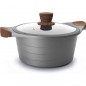 LACOR Casserole with Glass Lid, Grey, Aluminium, 4 L - Ø 24 x 12 cm LACOR Casserole with Glass Lid, Grey, Aluminium, 4 L - Ø 24 x 12 cm