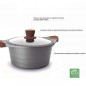 LACOR Casserole with Glass Lid, Grey, Aluminium, 4 L - Ø 24 x 12 cm LACOR Casserole with Glass Lid, Grey, Aluminium, 4 L - Ø 24 x 12 cm