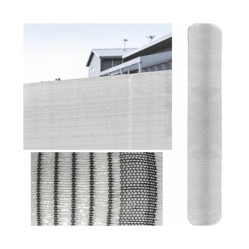 2x100 m Shade Netting | Privacy Screening for Your Terrace or Garden | White Shade Netting 70 g/m2 | 70% Shade