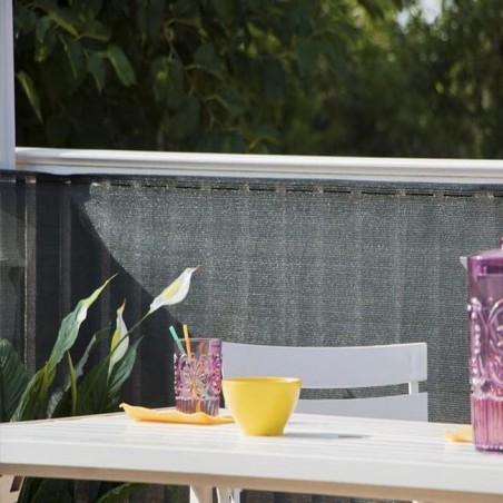 Shade mesh 1 x 5 meters, anthracite gray, 95% concealment for gardens, terraces and plot delimitation