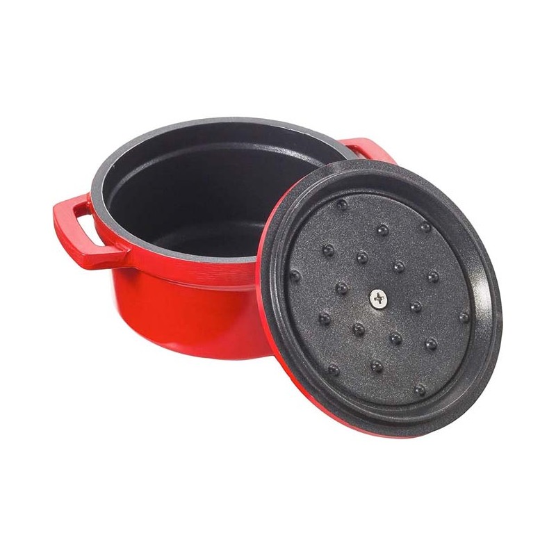 Lacor 25850 Ovale Kasserolle – 21,7 X 15 Cm Aus Emailliertem Gusseisen, Rot