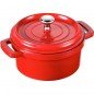 Faitout / Casserole Avec Couvercle En Fonte D'aluminium, 4,2 Litres - 24 x 10 cm - Rouge, Lacor 