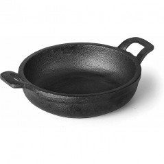 Casserole / Poèle Ovale Ronde sans Fond Magma, Fonte, Noire, Ø 18,5 cm - 720 ml, Lacor