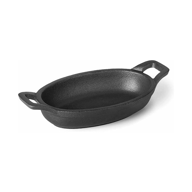 LACOR Bräter oval ohne Magmaboden, Gusseisen, Ø 21,7 x 15 cm - Fassungsvermögen 700 ml.