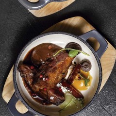 LACOR Grauer runder Eisentopf, 720 ml - Ø 18,5 x 3 cm