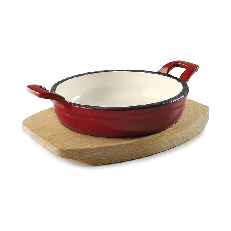 Caçarola Redonda de Ferro Fundido Vermelha | 720 ml | Ø 18,5 cm | Caçarola Clássica para Forno | Lacor Caçarola Redonda de Ferro Fundido Vermelha | 720 ml | Ø 18,5 cm | Caçarola Clássica para Forno | Lacor