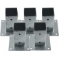 Lot de 5 Ancrage métallique carré 9x9 cm, base 15x15 cm Support d'ancrage à Visser pour Poteau pour Béton, Clôtures, Gazebos Lot de 5 Ancrage métallique carré 9x9 cm, base 15x15 cm Support d'ancrage à Visser pour Poteau pour Béton, Clôtures, Gazebos