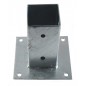 Lot de 5 Ancrage métallique carré 9x9 cm, base 15x15 cm Support d'ancrage à Visser pour Poteau pour Béton, Clôtures, Gazebos Lot de 5 Ancrage métallique carré 9x9 cm, base 15x15 cm Support d'ancrage à Visser pour Poteau pour Béton, Clôtures, Gazebos