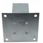 ANCLAJE CUADRADO METALICO 12x12 cm, base 17,5x17,5 cm. Ideal para postes de madera (Pack 5).