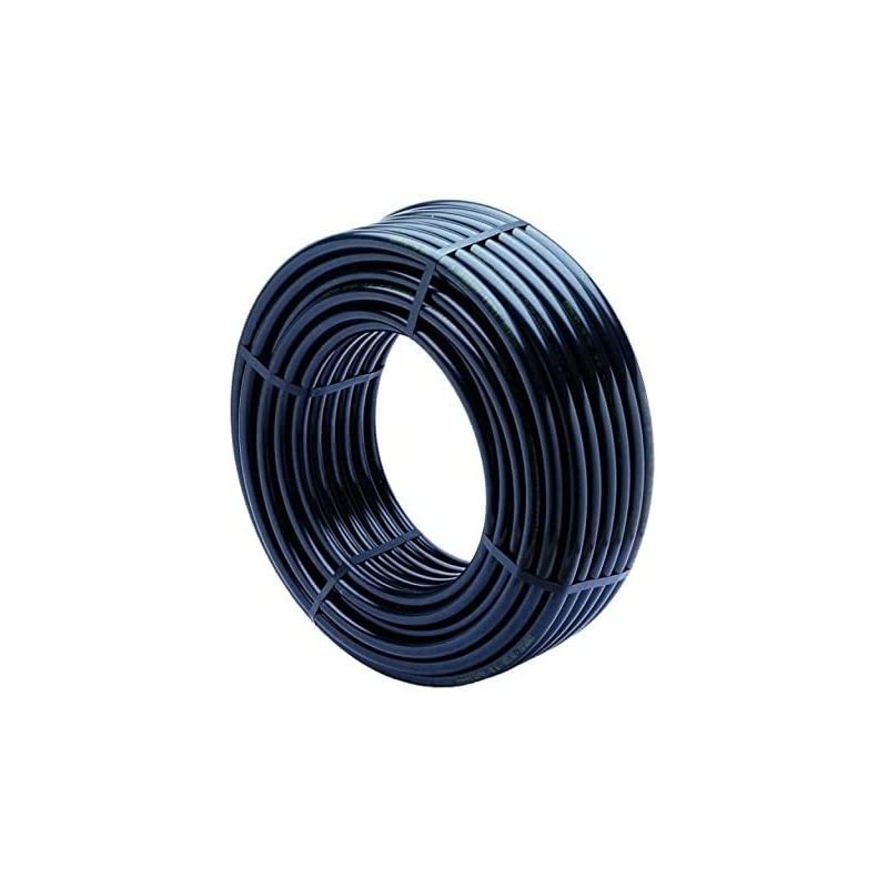 Tubo per irrigazione a goccia da 16 mm | 25 metri senza gocciolatore incorporato | Tubo per irrigazione a goccia agricolo nero d