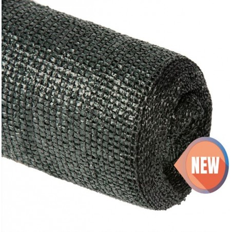 Shade netting 1.5 x 50 meters, dark green, 90% shade for gardens, terraces and plot delimitation