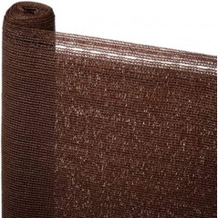 Maille d'ombrage 1 x 10 mètres, marron, dissimulation à 90% pour jardins, terrasses et délimitation de parcelle