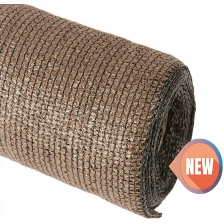Filet d'ombrage 2 x 10 mètres, marron, 90% d'ombre pour jardins, terrasses et délimitation de parcelles