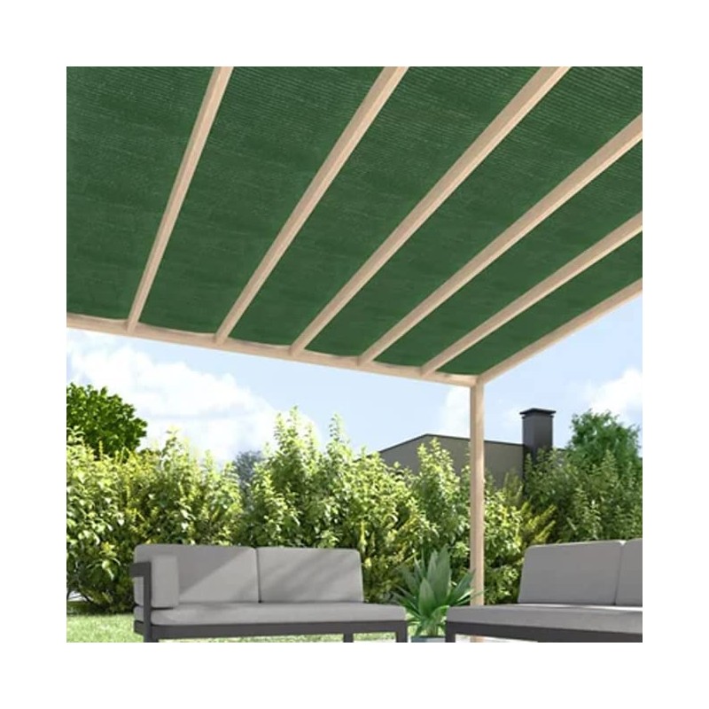 Maille d'ombrage 1 x 10 mètres, dissimulation à 85 %, pour terrasses, jardins et délimitation des parcelles, vert
