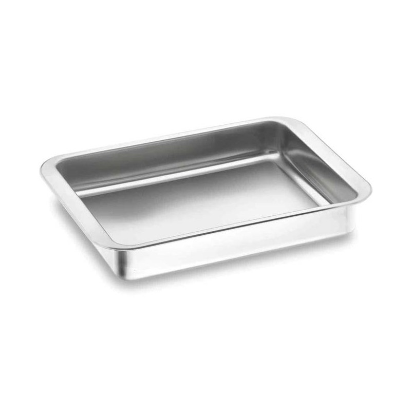 Bandeja Metálica Rustidera Lacor | Inoxidable | 30 x 21 x 5.5 cm | Bandeja para horno profesional | Lacor