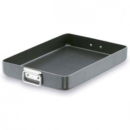 Bandeja Rustidera Lacor | Aluminio Antiadherente | Asa Abatible | 50 x 35 x 7 cm | Bandeja grande para horno | Lacor