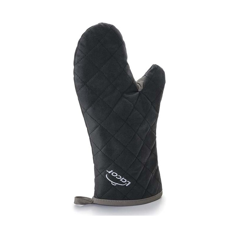 Guante de Cocina Lacor | Retardante a Llamas | Tela | Negro | 36 cm | Guante térmico profesional | Lacor
