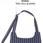 Delantal de cocina Unisex LACOR Diseño París - Medidas 68x83 cm - Color Azul Marino