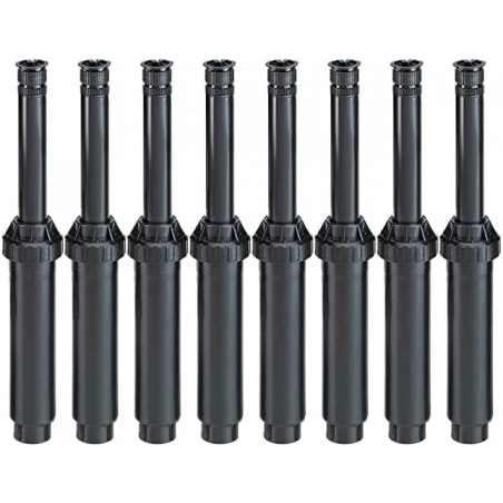 15 x Diffuseur d'arrosage Rain Bird US418 avec buse réglable 18VAN, portée 5,2 m, Tuyère d'irrigation hauteur de tige 10 cm