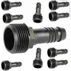 15 Stück LINK Funny Pipe 16 mm x ½ Zoll männlich. Verwendet auf Rain Bird SPX Flexrohr