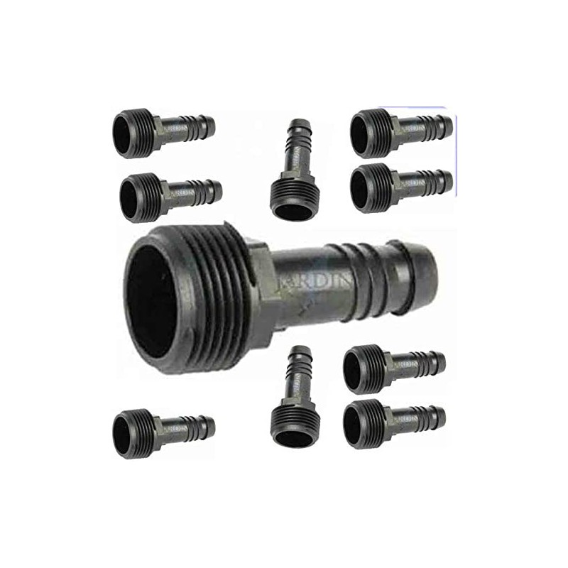 Set di 50 LINK Funny Pipe 16mm x ½” maschio. Utilizzato su tubo flessibile Rain Bird SPX