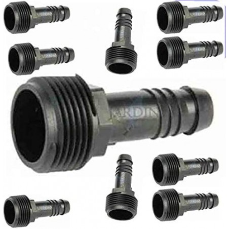 Pacote com 50 conexões de gotejamento macho de 16 mm x 1/2 pol. | Usado em tubos Rain Bird SPX para montagem de sprinklers e dif