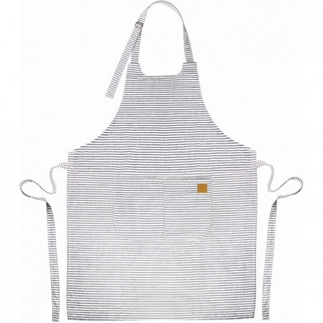 Grembiule da Cucina Unisex LACOR Design Milan - Misure 68x83 cm - Colore Bianco/Blu con righe