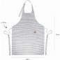 Delantal de cocina Unisex, Delantal con un diseño sencillo, elegante e original, 68x83 cm, Blanco y Azul con rayas