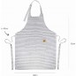  LACOR Unisex Kitchen Apron Milan Design - Measures 68x83 cm - Color White/Blue with stripes