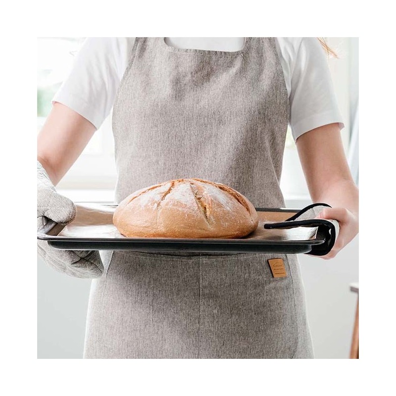 Tablier de cuisine unisexe Lacor - Dimensions 68x83 cm - Couleur Gris chiné