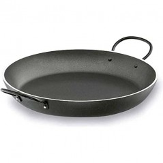 Poêle à paella robuste en aluminium antiadhésif Lacor - 24 cm