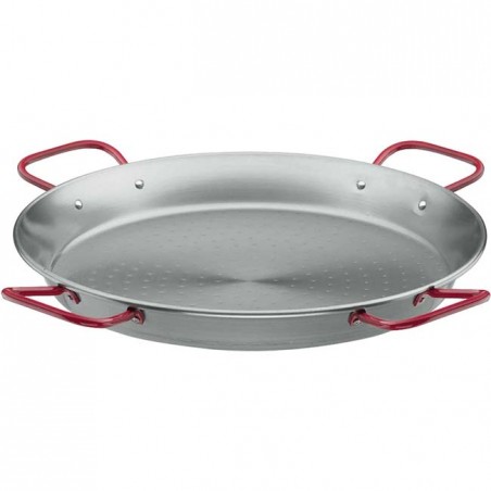  LACOR Classic Steel Paella Pan with 4 Handles [90 cm - 50 Servings]