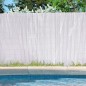 Canisse Synthétique PVC double 1,5 x 3 m avec Cannes Entières blanc, Brise-Vue pour Jardins, Balcons et Clôtures