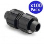 Pack 100 Unión para Cinta de Riego por goteo 16mm. Manguito para conectar dos cintas de riego