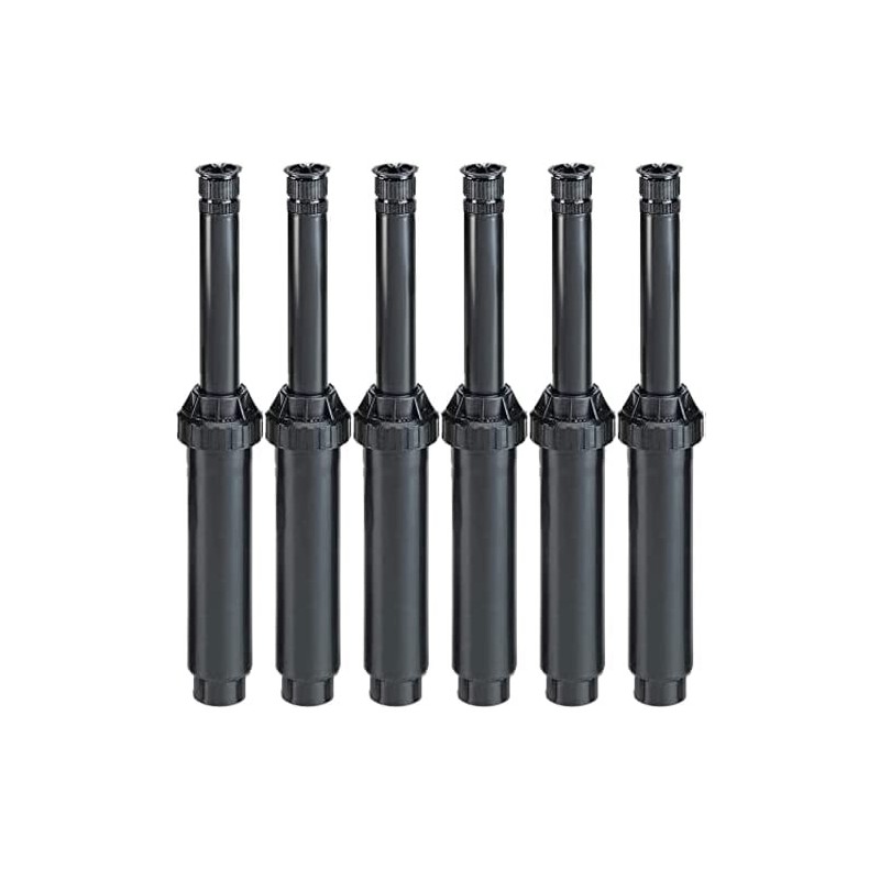 6 x Diffuseur d'arrosage Rain Bird US415 avec buse réglable 15VAN, portée 4,5 m, Tuyère d'irrigation hauteur de tige 10 cm