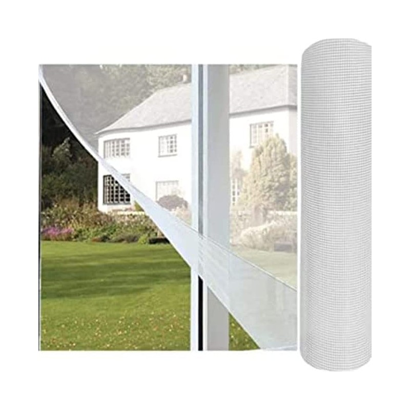 Moustiquaire Fenetre 0,8 x 30 m, Filet Moustiquaire Découpable Indéchirable, Maille d'Écran Anti-Mouches, Anti-Insectes, blanc Moustiquaire Fenetre 0,8 x 30 m, Filet Moustiquaire Découpable Indéchirable, Maille d'Écran Anti-Mouches, Anti-Insectes, blanc