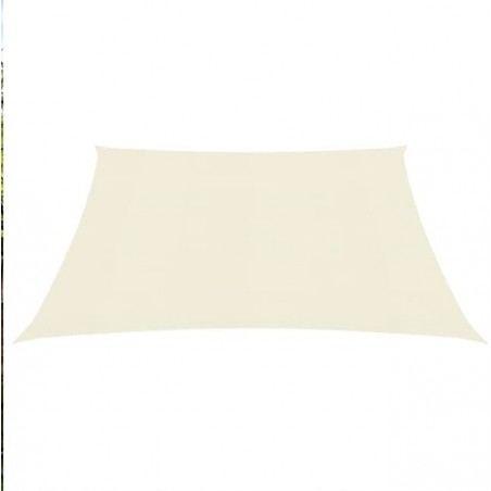 Quadratisches Markisensegel aus Polyester 3 x 6, 3 x 6, 3 x 6 Meter, beige 165 gr/m2 UV für den Garten
