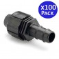 Set di 100 Raccordo per Nastro di Irrigazione a Tubo Gocciolante 16mm | Connessione per Sistema di Irrigazione