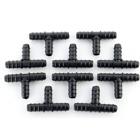 Raccordo a T nero da 16 mm