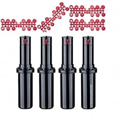 Pacote com 4 aspersores de irrigação Hunter PGP-ADJ de 3/4", alcance de 6,4 a 15,8 m